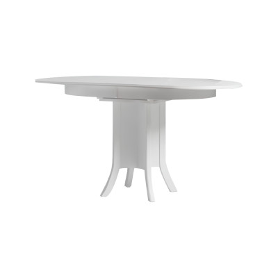 Set Eetkamer Houten Eettafel Stoelen 5-delig Wit Eethoek