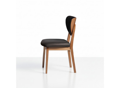 Eetkamerstoelen set van houten stoelen Keukenstoelen Stoffen 4-delig Bruin Hout