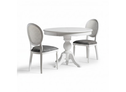 Houten set eetgroep eetkamer eettafel stoelen 5-delig Wit Eethoek