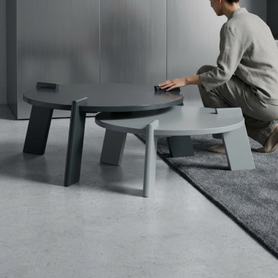 Salontafel Koffietafel Bijzettafel Hout Grijs Tafel Ontwerp