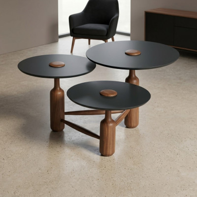 Volledige salontafel koffietafel bijzettafel hout bruin