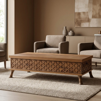 Salontafel Koffietafel Bijzettafel Hout Bruin Tafel Meubels
