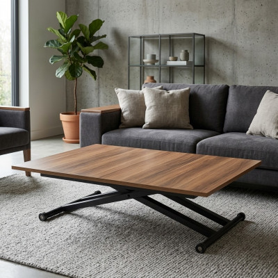 Eettafel Salontafel Uitschuifbare tafel Hout Bruin Koffietafel 120 cm