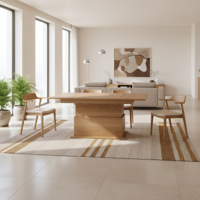 Salontafel Uitschuifbare eettafel Tafel Hout Bruin Koffietafel Meubels