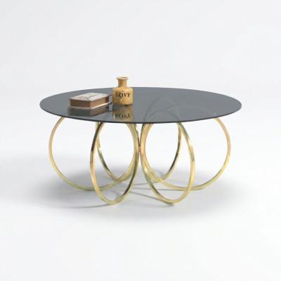 Gouden salontafel, woonkamer bijzettafel, salontafel, tafel, bijzettafel, salontafel.