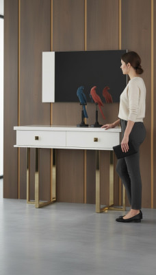 Kaptafel make-uptafel Wit make-uptafel kaptafel Hout