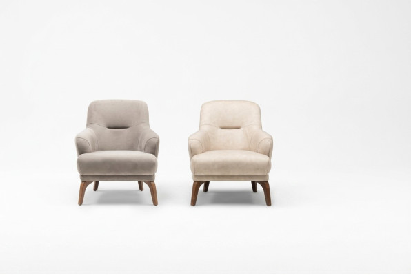 Stoffen fauteuil Fauteuil Beige Bekleding Woonkamer Eenzitter Zit Oorfauteuil