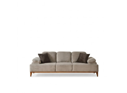 Driepersoonsbank 3-zits stoffen bank Beige bank Moderne