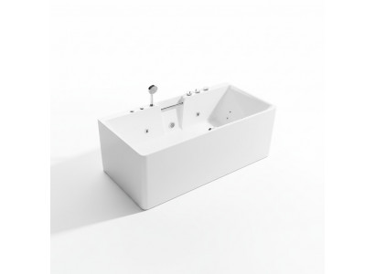 Whirlpool binnenzwembad, wit ligbad Home Spa, ontspannend.