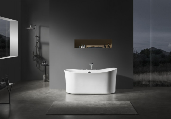 Acryl whirlpool binnenzwembad badkuip thuis spa wit