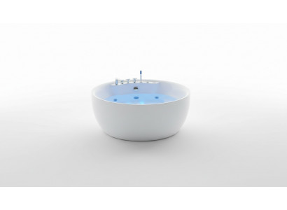 Ronde ligbad badkuip LED bellenbad massage ontwerp wellness