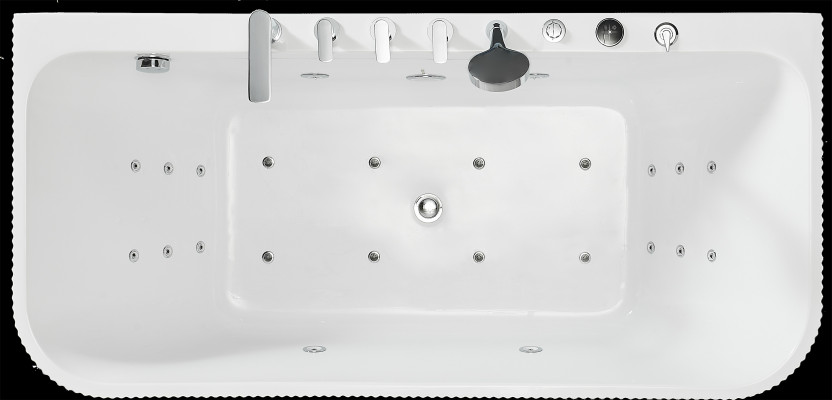 Badkuip  Whirlpool massagestralen LED Ergonomisch Ontspanningsbad