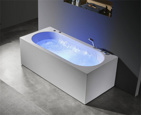 Luxe bad whirlpool bubbelmassage jets ligbad whirlpool LED