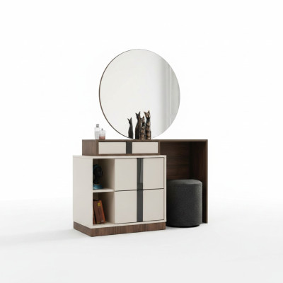Make-up tafel Cosmetica tafel Kaptafel Kaptafel Beige Spiegel
