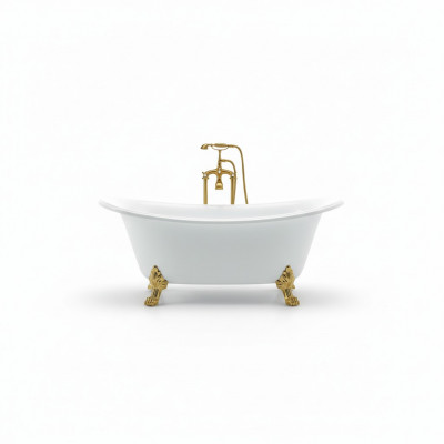 Vrijstaand bad Modern Goud Wit Ovaal