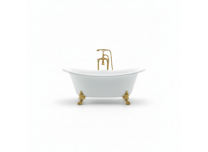 Vrijstaand bad Modern Goud Wit Ovaal