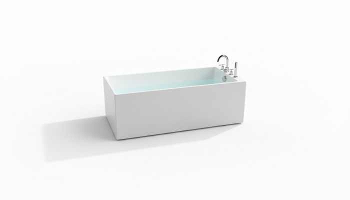Luxe badkamer acryl ligbad 140x70 badkuip compleet ontwerp.