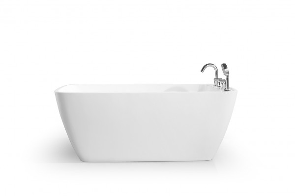 Witte staande badkuip van acryl voor moderne badkamer