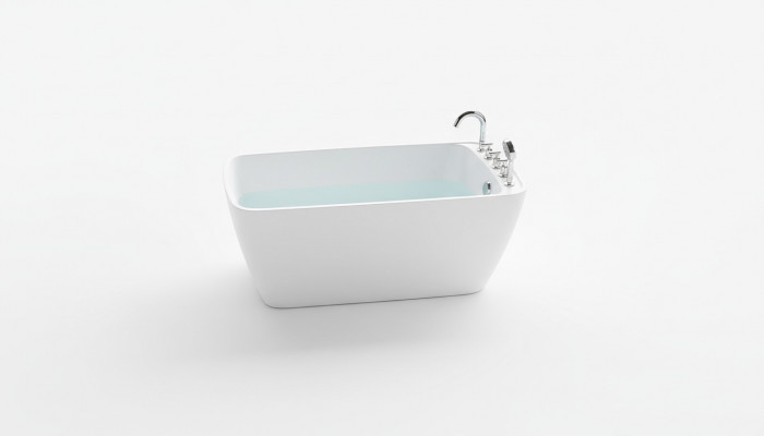 Witte staande badkuip van acryl voor moderne badkamer