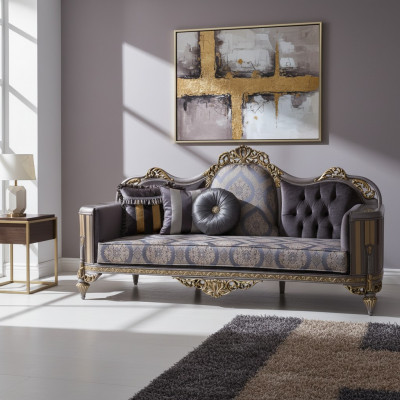 Bank in klassieke stijl met Chesterfield-design voor de woonkamer