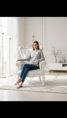 Fauteuil wit woonkamer textiel design Chesterfield Italiaanse stijl.