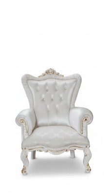 Fauteuil wit woonkamer textiel design Chesterfield Italiaanse stijl.