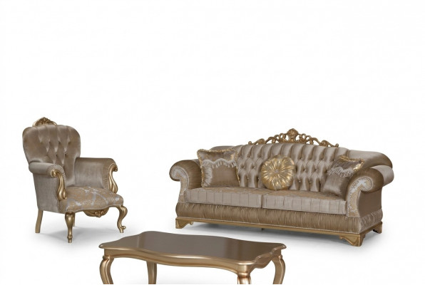 Ontwerp Chesterfield 3+1 zitbank Koffietafel Stoffen bank Fauteuil Bank Banken