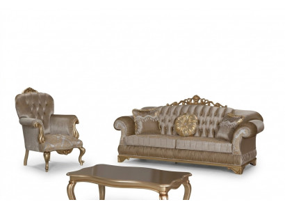 Ontwerp Chesterfield 3+1 zitbank Koffietafel Stoffen bank Fauteuil Bank Banken