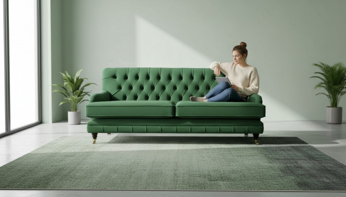 Chesterfield 3-zits designerbank bank stof luxe banken textiel