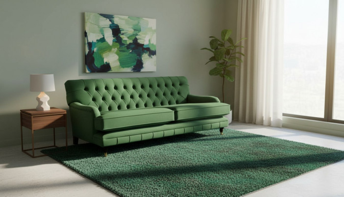 Chesterfield 3-zits designerbank bank stof luxe banken textiel
