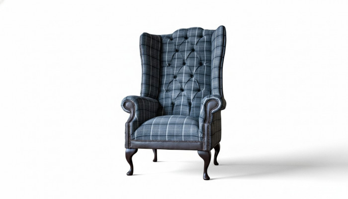 Ohrensessel Chesterfield fauteuil bank 1-zits bankstel textiel banken stof