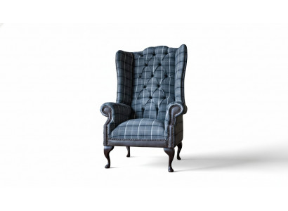 Ohrensessel Chesterfield fauteuil bank 1-zits bankstel textiel banken stof