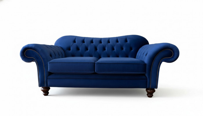 Sofas Chesterfield Design Bankstel 2 zits Bank Luxe Klassiek Textiel