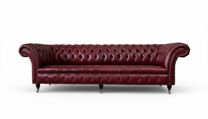 Modern Design Sofa 4-zits Bank Luxe Klassieke Lederen Chesterfield Bankstellen