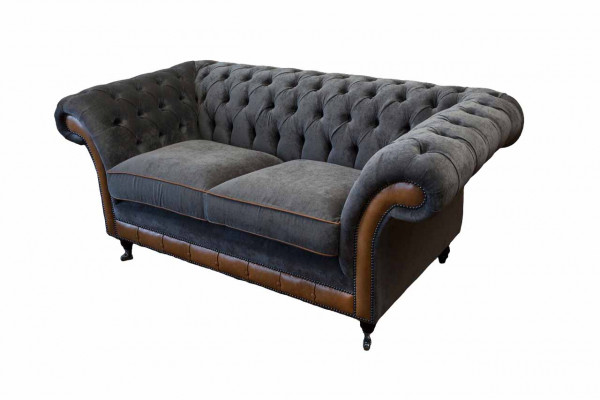 Chesterfield Luxe 2-zits bank gestoffeerde bankbank tweezitsleren bankstellen