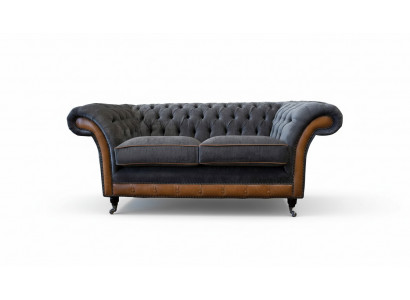 Chesterfield Luxe 2-zits bank gestoffeerde bankbank tweezitsleren bankstellen
