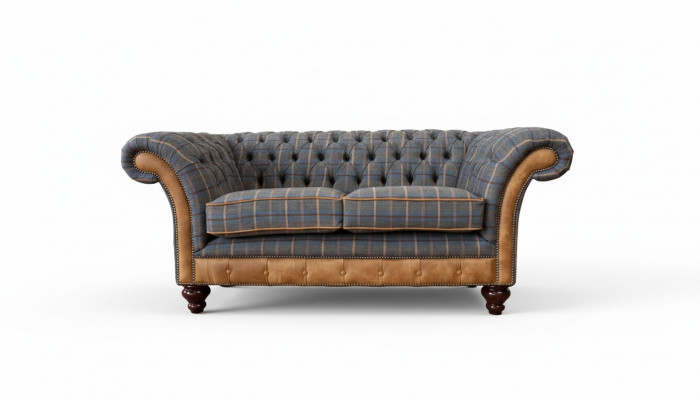 Chesterfield bank 2-zits designbank driezitter luxe meubels stijl textielbanken