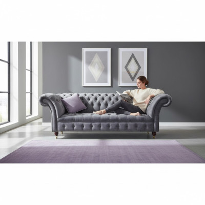 Bank 3-zits Chesterfield zitting textiel stof bank bank bekleding nieuw