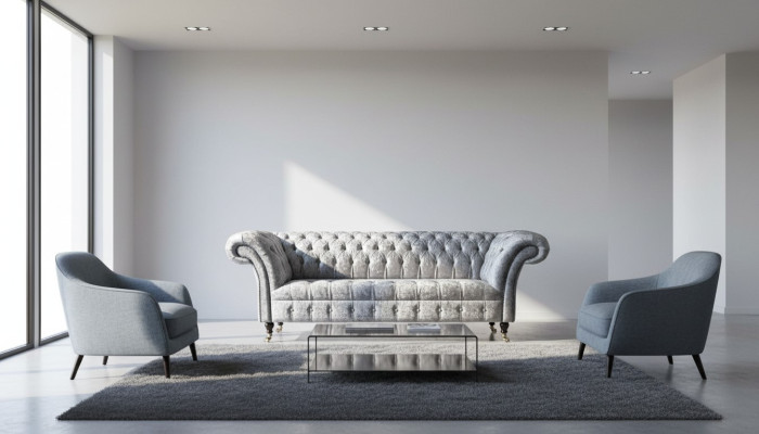 Ontwerp Chesterfield Bank 3-zits Bank Beklede Banken Woonkamer Groot XXL