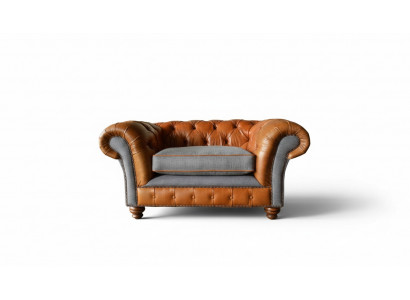 Chesterfield fauteuil ontwerp gestoffeerde bank bank banken 1-zitter textiel nieuw