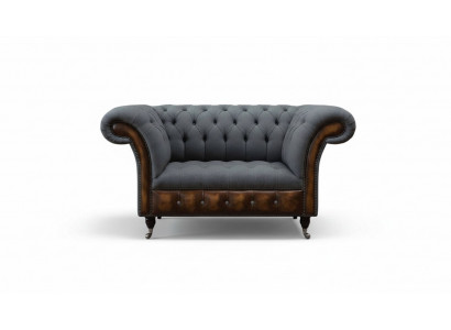 Ontwerp Chesterfield Stoffen Bank Fauteuil 1.5-Zits Beklede Banken Lounge
