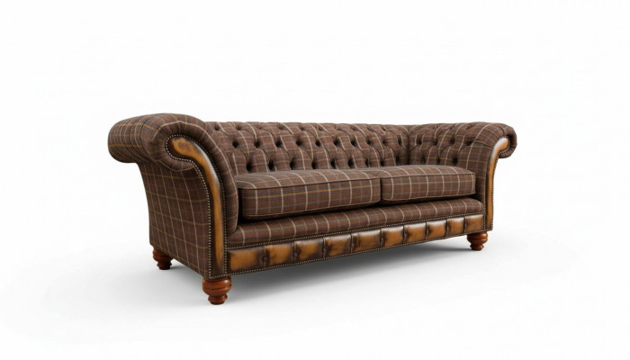 Chesterfield 3-zits BANK BEKLEDINGSSTOF BANKSTELLEN WOONKAMER SOFA NIEUW