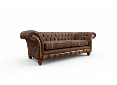Chesterfield 3-zits BANK BEKLEDINGSSTOF BANKSTELLEN WOONKAMER SOFA NIEUW