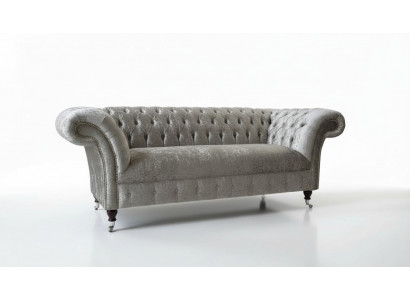 Chesterfield Design Bank Bankstel 2-zits Bekleding Grijs Bankstellen Banken Nieuw