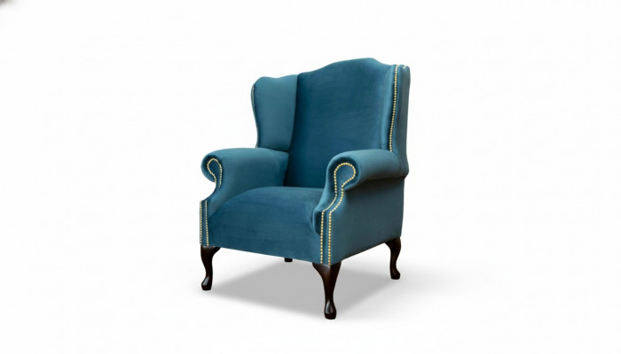 Ohrensessel Eenpersoons Chesterfield Bank Blauw Bank Bekleding Meubels Nieuw