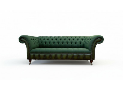 Chesterfield Bank 3-zits bank Bekleding Stof Leder Banken Textiel Nieuw