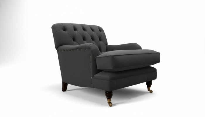 Chesterfield fauteuil bank gestoffeerde 1-zitter design banken textiel nieuw