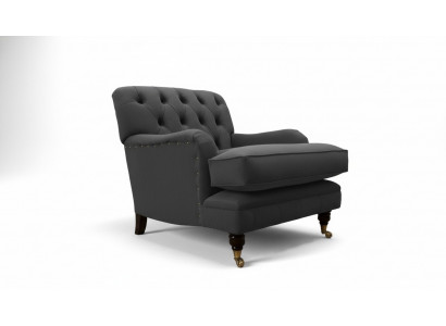 Chesterfield fauteuil bank gestoffeerde 1-zitter design banken textiel nieuw