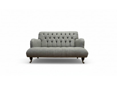Luxe driezits grijze bank 2-zits Chesterfield design meubels bankstellen