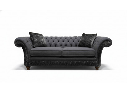 Sofa 3 zitsbank textiel Bank grijs Design Meubels Banken Banken Chesterfield
